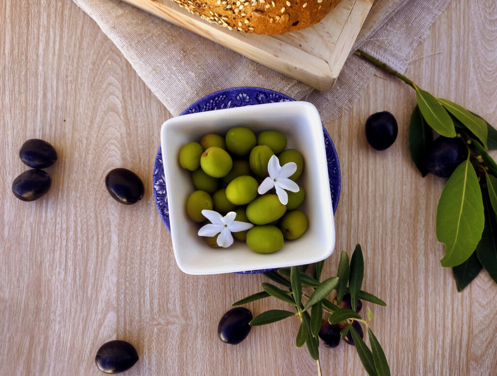 aceitunas en cáustica